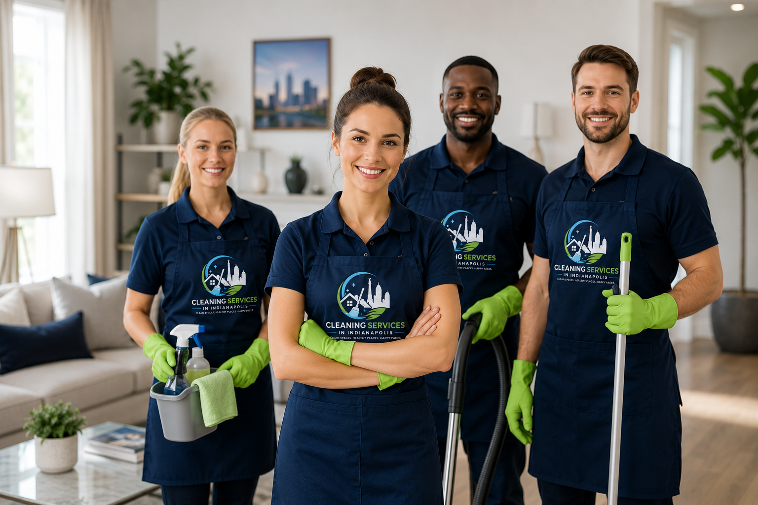 Professional cleaning team in Indianapolis